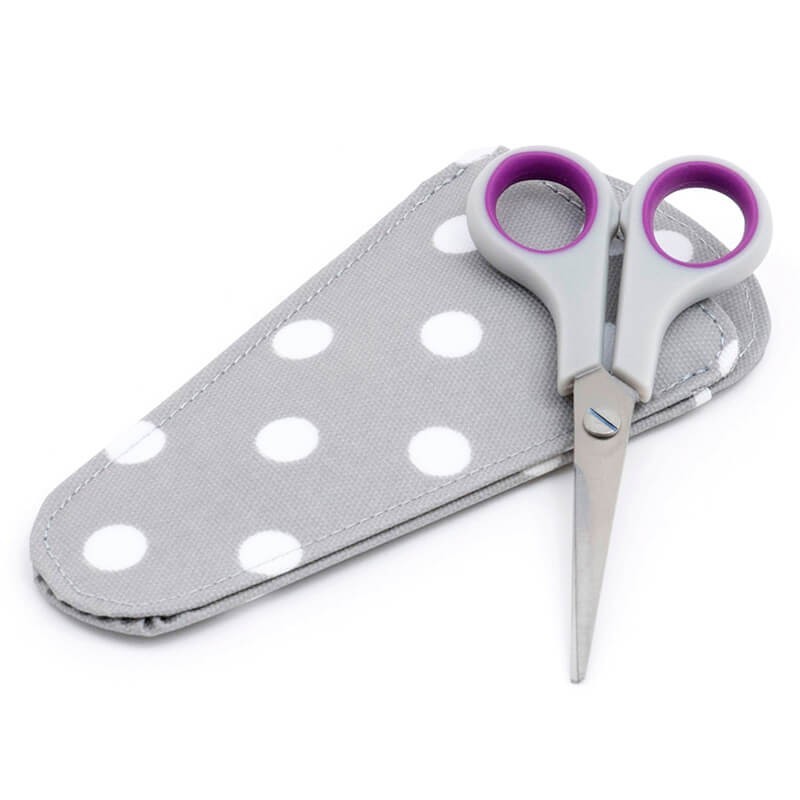 Tijeras Con Estuche Dots Grey