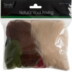 Pack of Natural Wool Roving...