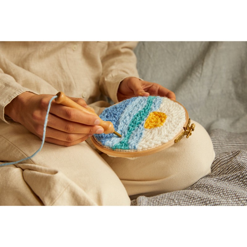 The Mountain Meditation Punch Needle Kit From DMC - Traditional Embroidery  - Cross-Stitch Kits Kits - Casa Cenina