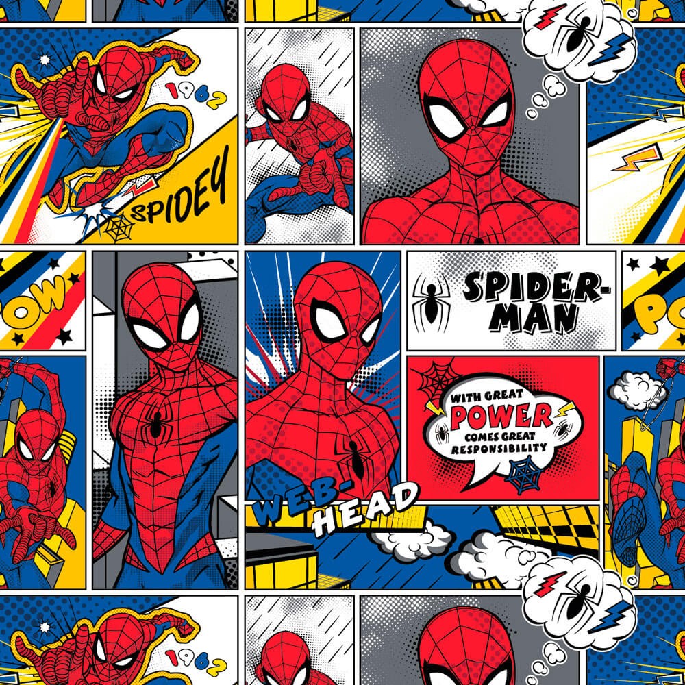 Cotton Fabric - Spiderman - Comic - Las Tijeras Mágicas