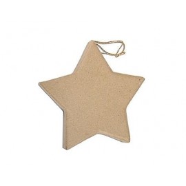 Flat Star Hanging Paper Mache