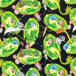 Rick and store morty fabric