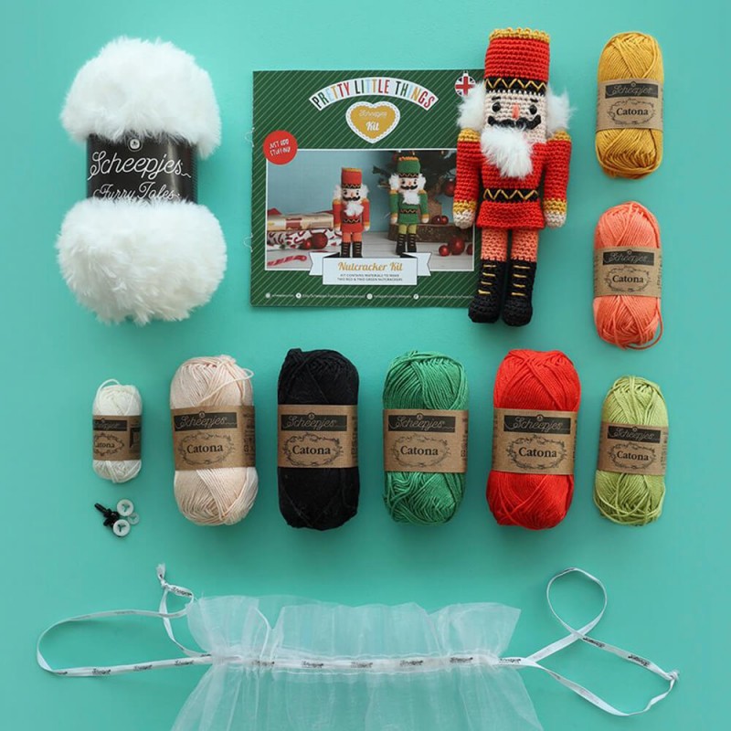 Nutcracker Crochet Kit DIY Crochet Kit Christmas Crochet Kit Gift