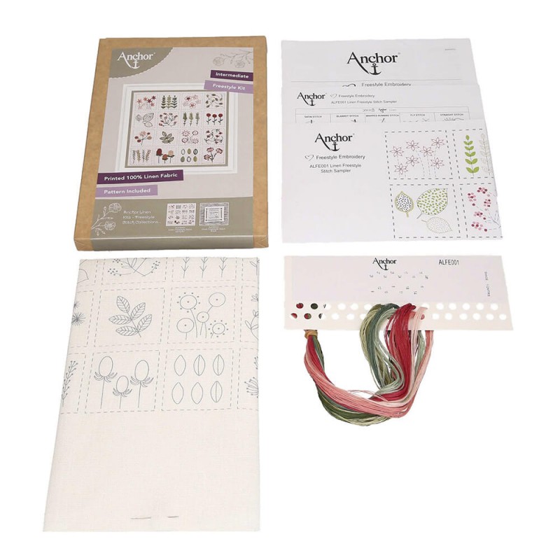 FREE EMBROIDERY KIT - LINEN FREESTYLE SAMPLER – ANCHOR