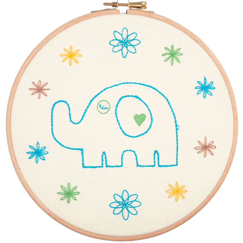 Zenbroidery™ Elephant Stamped Embroidery Kit