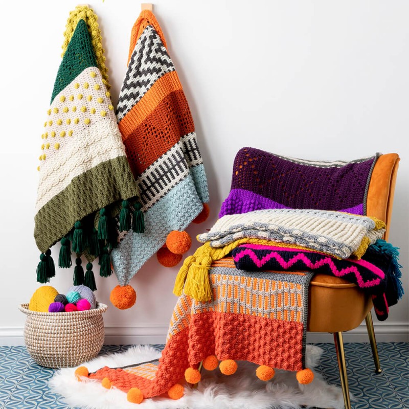 Tunisian crochet baby blanket - Ahavah Baby Blanket