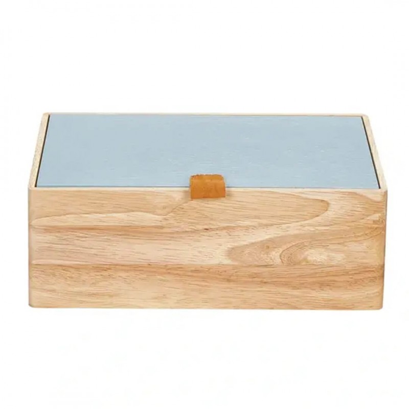 Caja de costura de madera con compartimentos, kit de costura vintage, caja  de cesta de costura con kit de costura para accesorios de herramientas de