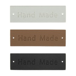 Etiqueta de piel colores Handmade
