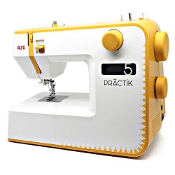 Maquina de coser ALFA: PRACTIK7 + FUNDA +CANILLAS. Luz led+ Ojal 1 tiempo+  Enhebrador - Mercería Creativa